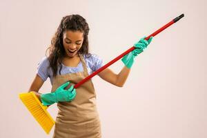 Portrait of a professional maid photo