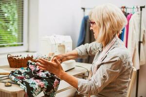 A woman tailoring photo