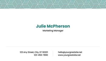 Simple Patterned Business Card Template