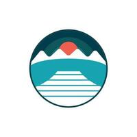 Ocean Dock Nature Creative Logo vector