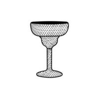 Margarita Glass Line Art Illustration Creative Design vector