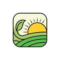 Green Farm Nature Landscaping Creative Logo vector