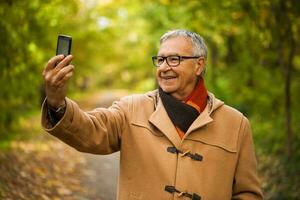 A senior man in the park photo