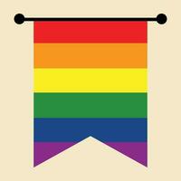 Rainbow Pride Banner, Happy Pride Element, LGBTQ Flag vector