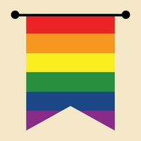 arco iris orgullo bandera, contento orgullo elemento, lgbtq bandera vector