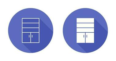 Cupboard with Shelves Vector Icon