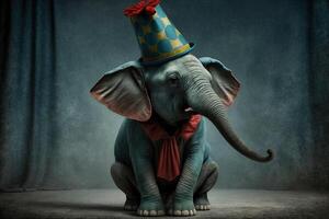 elefante circo animal ilustración generativo ai foto