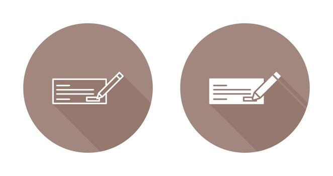 Write Cheque Vector Icon