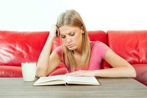 A woman reading photo