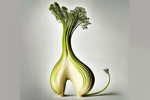 Fennel Human shape vegetable Creative diet food healthy eating concept photo of human made of fresh fruits and vegetables illustration