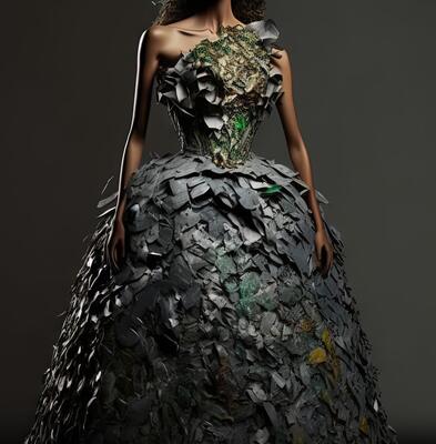 https://static.vecteezy.com/system/resources/thumbnails/023/940/817/small_2x/fashion-dress-made-by-recycled-garbage-plastic-illustration-generative-ai-photo.jpg