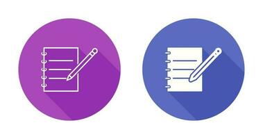 Notebook and Pen Vector Icon