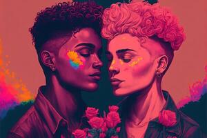 lgbtq valentine day illustration photo