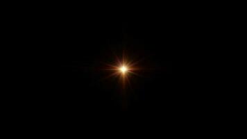 lus centrum gloed oranje rood ster optisch fakkels video