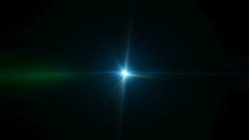 Glow green blue optical lens flares animation background video