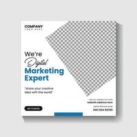 Digital Marketing agency Social media post design and web banner post design vector
