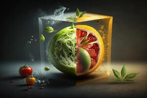 frescura y autenticidad de comida concepto ilustración generativo ai foto