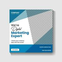 Digital Marketing agency Social media post design and web banner post design vector