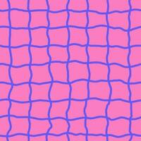 Hand drawn checkered seamless pattern vector