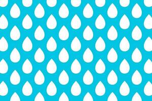 Blue and white raindrop seamless pattern. Water droplets vector background.