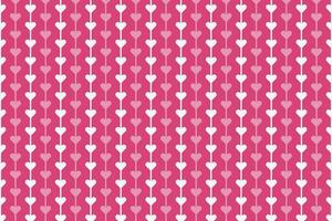 Pink and white heart with lines seamless pattern. Vector background.