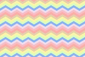Blue, pink, yellow, and green zig zag chevron seamless pattern. Herringbone texture vector background.