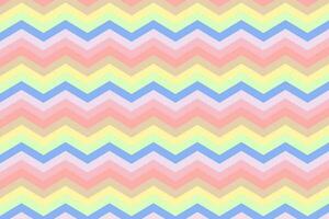 Blue, pink, yellow, and green zig zag chevron seamless pattern. Herringbone texture vector background.