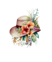 boho floral aquarelle ai génératif png