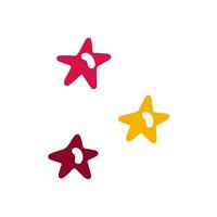 Three small stars, design elements vector