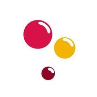 Three small balls, design elements vector