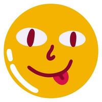 Smiling moon, yellow moon with a smile vector