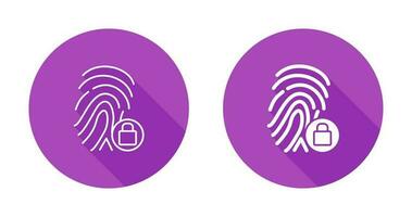 Fingerprint Lock Vector Icon