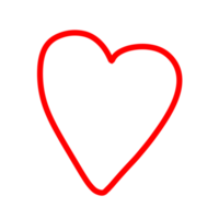 red heart isolated png