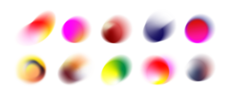 Abstract sphere gradient element. Color mesh gradient png
