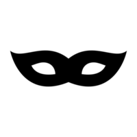 máscara negra de carnaval png