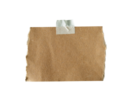 brown note paper with glued tape png