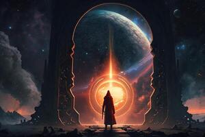 gods deciding the future of the galaxy illustration photo