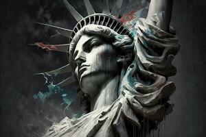 Creative version of liberty statue Great liberty to push the boundaries of creativity illustration photo