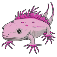 axolotl waterverf illustratie, ai generatief png