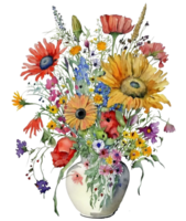 acuarela primavera flores, ai generativo png