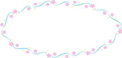 The moon and star  decor  border and line png