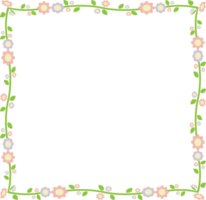 The flower Boarder cartoon style natural concept png