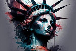 Creative version of liberty statue Great liberty to push the boundaries of creativity illustration photo