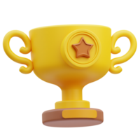 trophée en ligne éducation 3d illustration png