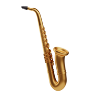 music object saxophone illustration 3d png