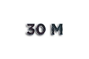 30 million subscribers celebration greeting Number with net design png