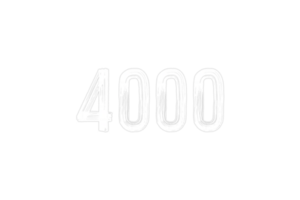 4000 iscritti celebrazione saluto numero con gesso design png