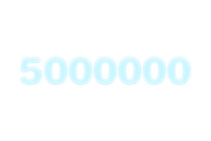 5000000 abonnees viering groet aantal met bevroren ontwerp png