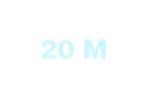 20 million les abonnés fête salutation nombre avec congelé conception png