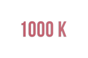 1000 k suscriptores celebracion saludo número con papel diseño png